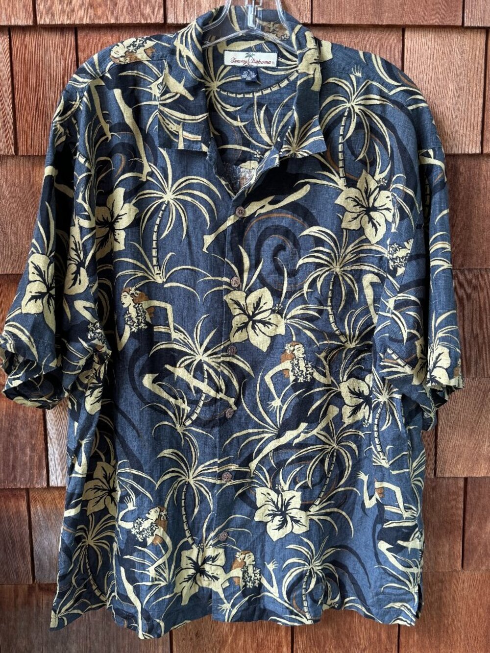 VTG Tommy Bahama Hawaiian Print Short Sleeve Button Camp Shirt in Men's X-Large